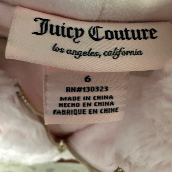 Juicy Couture Girls Rose Fluffy Jacket - Picture 4 of 4